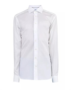 Рубашка Contemporary из хлопка и тенсела с фактурным узором в елочку Eton