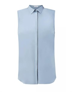 Блуза из хлопкового поплина с вышивкой Мониль вдоль застежки Brunello cucinelli