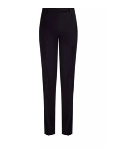 Прямые черные брюки в стиле минимализм из костюмной ткани Versace