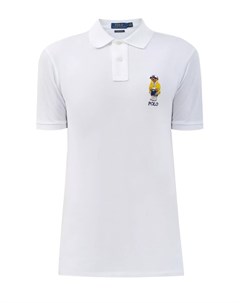 Хлопковая футболка поло с вышитым логотипом Polo ralph lauren