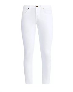 Однотонные джинсы из плотного денима с винтажным покрытием фурнитуры Eleventy