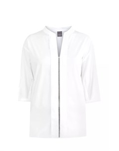 Блуза из хлопка с оригинальной прострочкой контрастной нитью Lorena antoniazzi