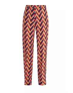 Прямые брюки из шерсти и шелка с геометрическим принтом Gucci