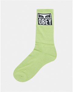Зеленые носки с логотипом Obey