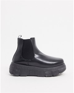 Черные ботинки челси из искусственной кожи на массивной подошве Koi footwear