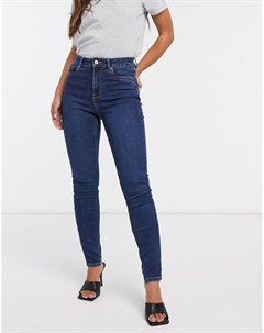 Синие джинсы скинни с моделирующим эффектом New look