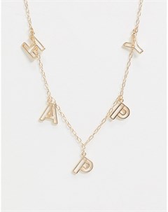 Ожерелье с подвесками буквами Asos design