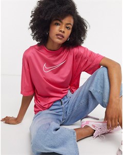 Розовая сетчатая футболка Nike