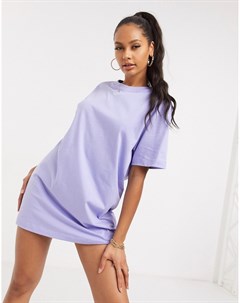 Фиолетовое платье футболка с логотипом Nike