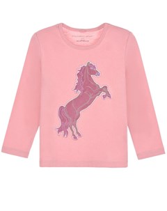 Розовая толстовка с аппликацией лошадь детская Stella mccartney