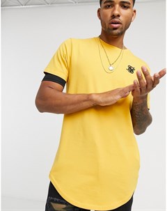 Желтая спортивная футболка с короткими рукавами Siksilk