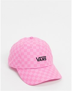 Розовая кепка с шахматным принтом Court Side Vans
