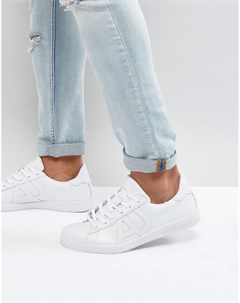 Белые кожаные кроссовки Armani jeans