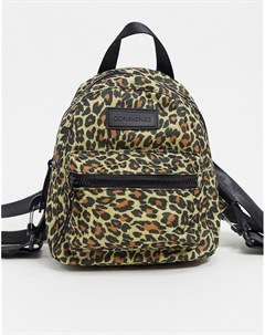 Рюкзак с леопардовым принтом и карманом на молнии Consigned