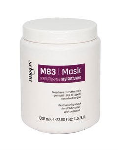 Mask Ristrutturante M83 Восстанавливающая маска для всех типов волос с аргановым маслом 1000мл Dikson