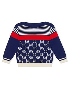 Трикотажный свитер с полосками и логотипом GG Gucci kids