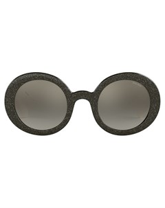 Солнцезащитные очки Smoke Glitter в круглой оправе Miu miu eyewear