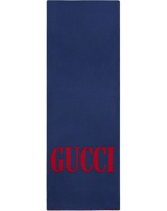 Шарф с жаккардовым логотипом Gucci