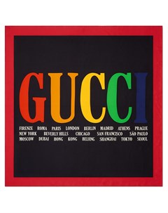 Платок с принтом Cities Gucci