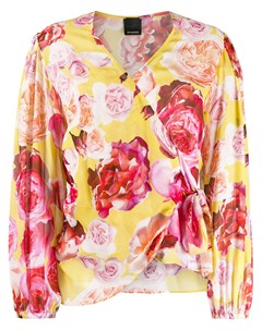 Блузка с цветочным принтом и запахом Pinko