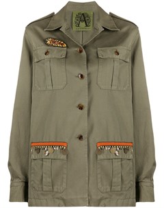 Куртка в стиле милитари с вышивкой Alessandra chamonix