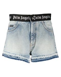 Джинсовые шорты с логотипом Palm angels