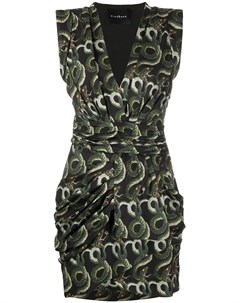 Короткое платье со змеиным принтом John richmond