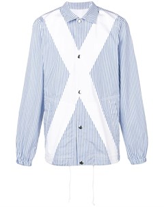 Куртка рубашка в полоску с панельным дизайном Comme des garçons shirt