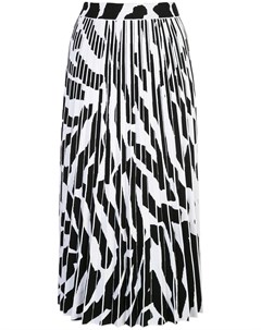 Плиссированная юбка с зебровым принтом Proenza schouler