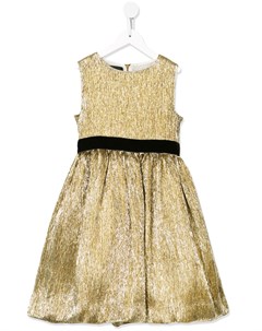 Короткое платье с эффектом металлик Oscar de la renta kids