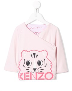 Кардиган с запахом и логотипом Kenzo kids