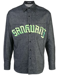 Джинсовая рубашка с логотипом Sankuanz