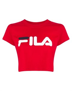 Укороченная футболка с логотипом Fila