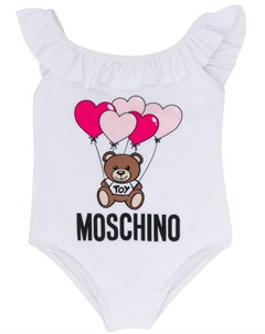 Слитный купальник с логотипом Moschino kids