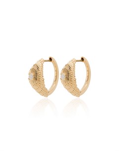 Золотые серьги кольца Sea Urchin с бриллиантами Yvonne léon