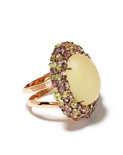 Кольцо Baoba из розового золота с бриллиантами сапфирами и кварцем Brumani
