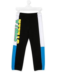 Спортивные брюки со вставками и логотипом Stella mccartney kids