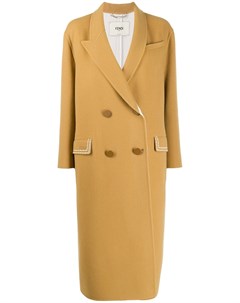 Длинное двубортное пальто Fendi