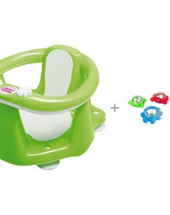 Сиденье в ванну Flipper Evolution и игрушки для ванной Playgo Мерцающие поплавки Ok baby