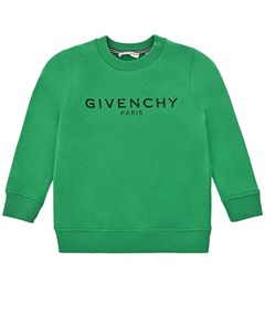 Зеленый свитшот с логотипом детский Givenchy
