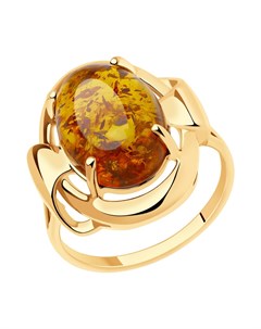 Кольцо из золота с янтарём Sokolov