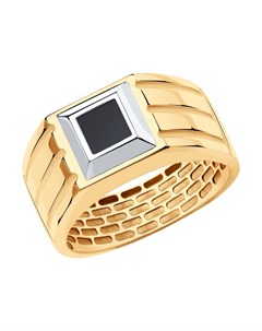 Кольцо из золота с наношпинелью Sokolov
