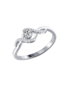 Белое кольцо с бриллиантами Sokolov diamonds