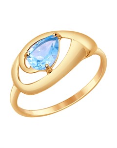 Кольцо из золота с голубым топазом Sokolov