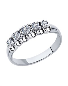 Кольцо из белого золота с бриллиантами Sokolov diamonds