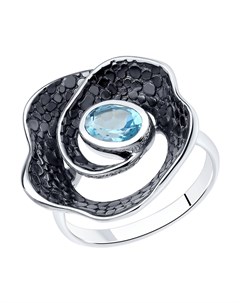 Кольцо из серебра с топазом Sokolov