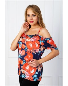 Блуза шелковая Кайла цветы Инсантрик