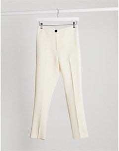 Зауженные брюки цвета слоновой кости Asos design