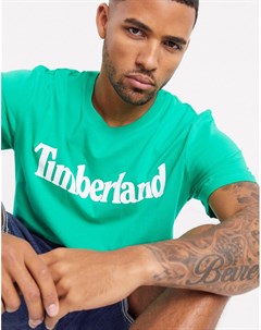 Зеленая футболка с логотипом Timberland