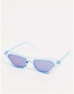 Синие солнцезащитные очки кошачий глаз с синими стеклами Asos design